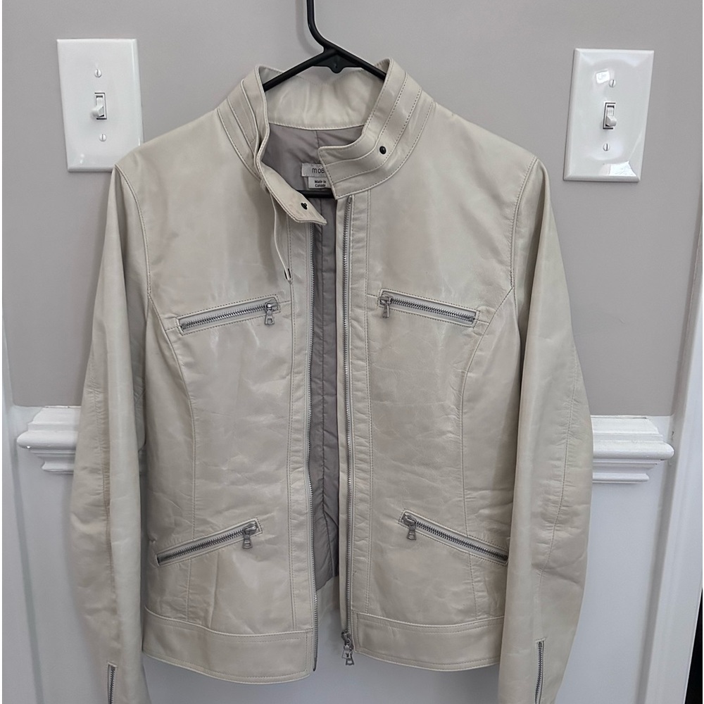 m0851 Leather Moto Jacket